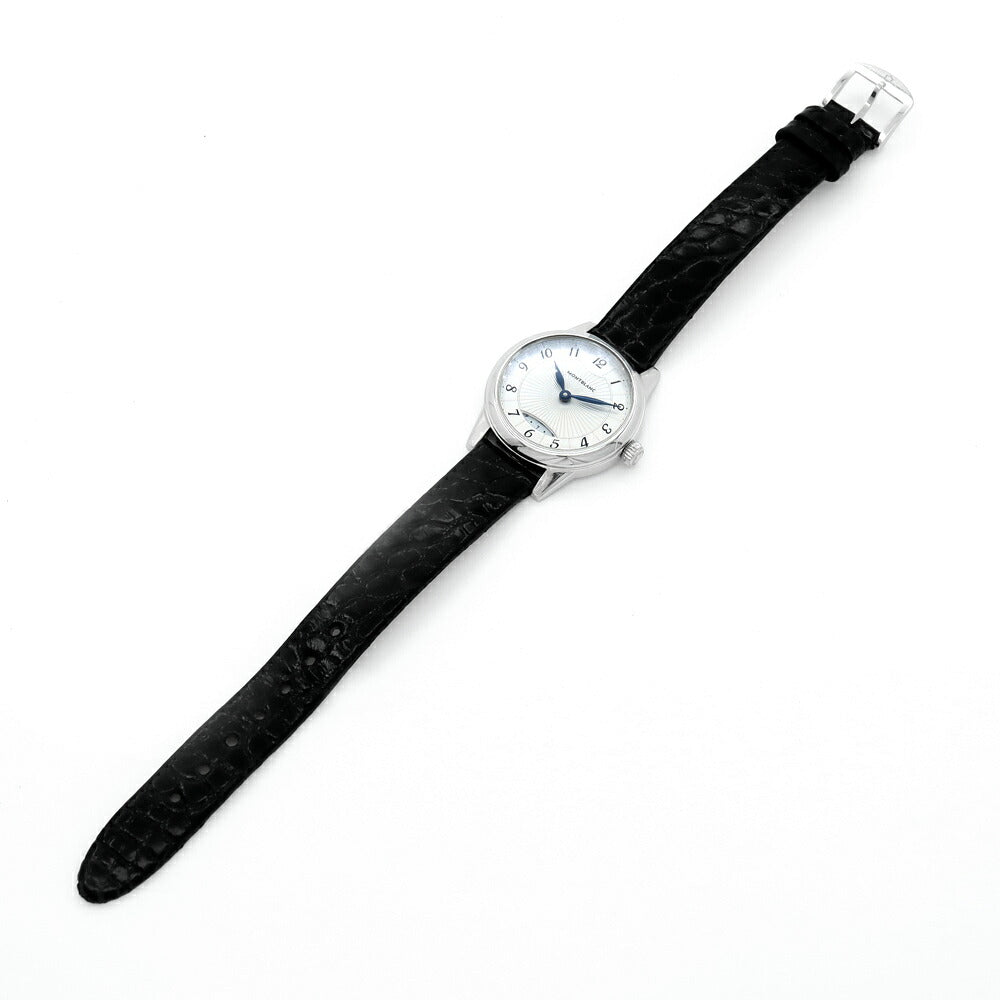 電池交換済 MONTBLANC モンブラン ボエム 7309 デイト 30ｍ防水 シルバー SS ステンレス 純正ベルト 純正尾錠 レディース クォーツ 【6ヶ月保証】【腕時計】【中古】