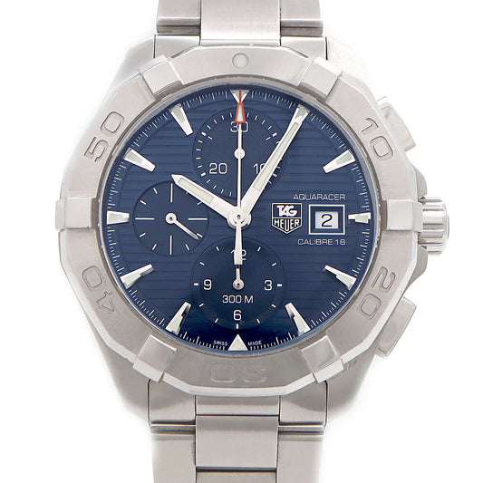 内部点検済 TAG Heuer タグホイヤー アクアレーサー キャリバー16 CAY2112-2 クロノグラフ デイト スモールセコンド 300m防水 青 ブルー SS ステンレス メンズ 自動巻き【6ヶ月保証】【腕時計】【中古】