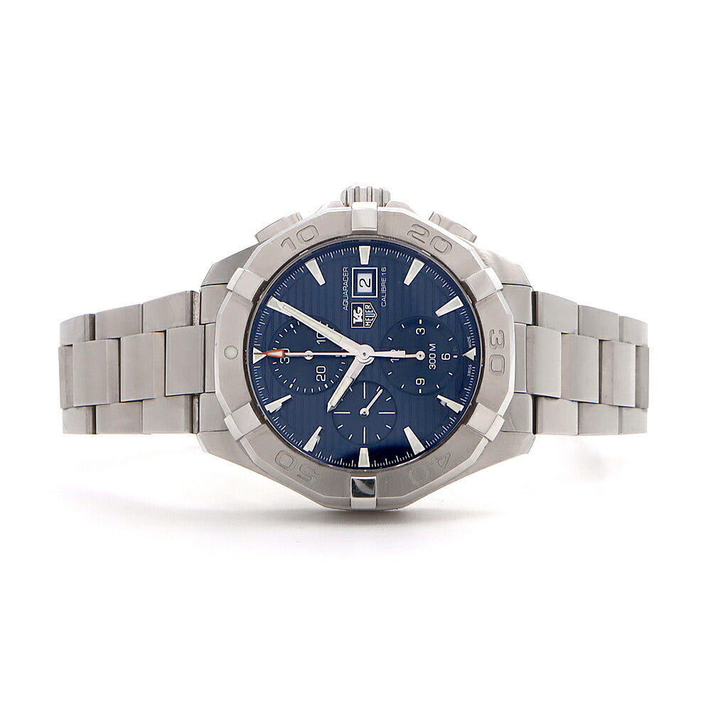 内部点検済 TAG Heuer タグホイヤー アクアレーサー キャリバー16 CAY2112-2 クロノグラフ デイト スモールセコンド 300m防水 青 ブルー SS ステンレス メンズ 自動巻き【6ヶ月保証】【腕時計】【中古】