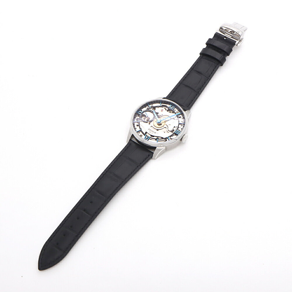 TISSOT ティソ T-クラシック シュマン デ トゥレル スケレッテ T099405A スモールセコンド 50m防水 スケルトン SS ステンレス 純正尾錠 メンズ 手巻き【6ヶ月保証】【腕時計】【中古】