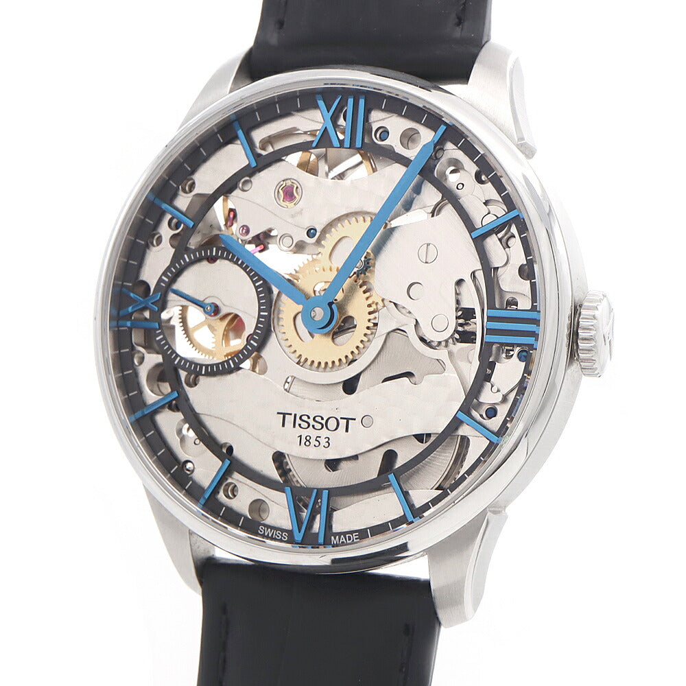 TISSOT ティソ T-クラシック シュマン デ トゥレル スケレッテ T099405A スモールセコンド 50m防水 スケルトン SS ステンレス 純正尾錠 メンズ 手巻き【6ヶ月保証】【腕時計】【中古】