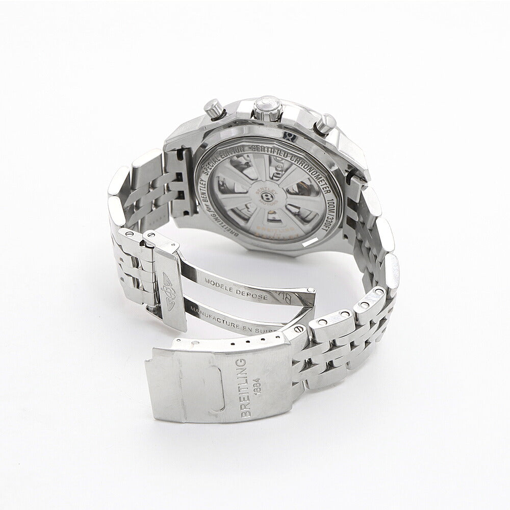 BREITLING ブライトリング ベントレー バーナート レーシング クロノグラフ A25366 A259B09SP 100m防水 裏スケ デイト 黒 ブラック SS ステンレス メンズ 自動巻き【自社保証6ヶ月】【腕時計】【中古】