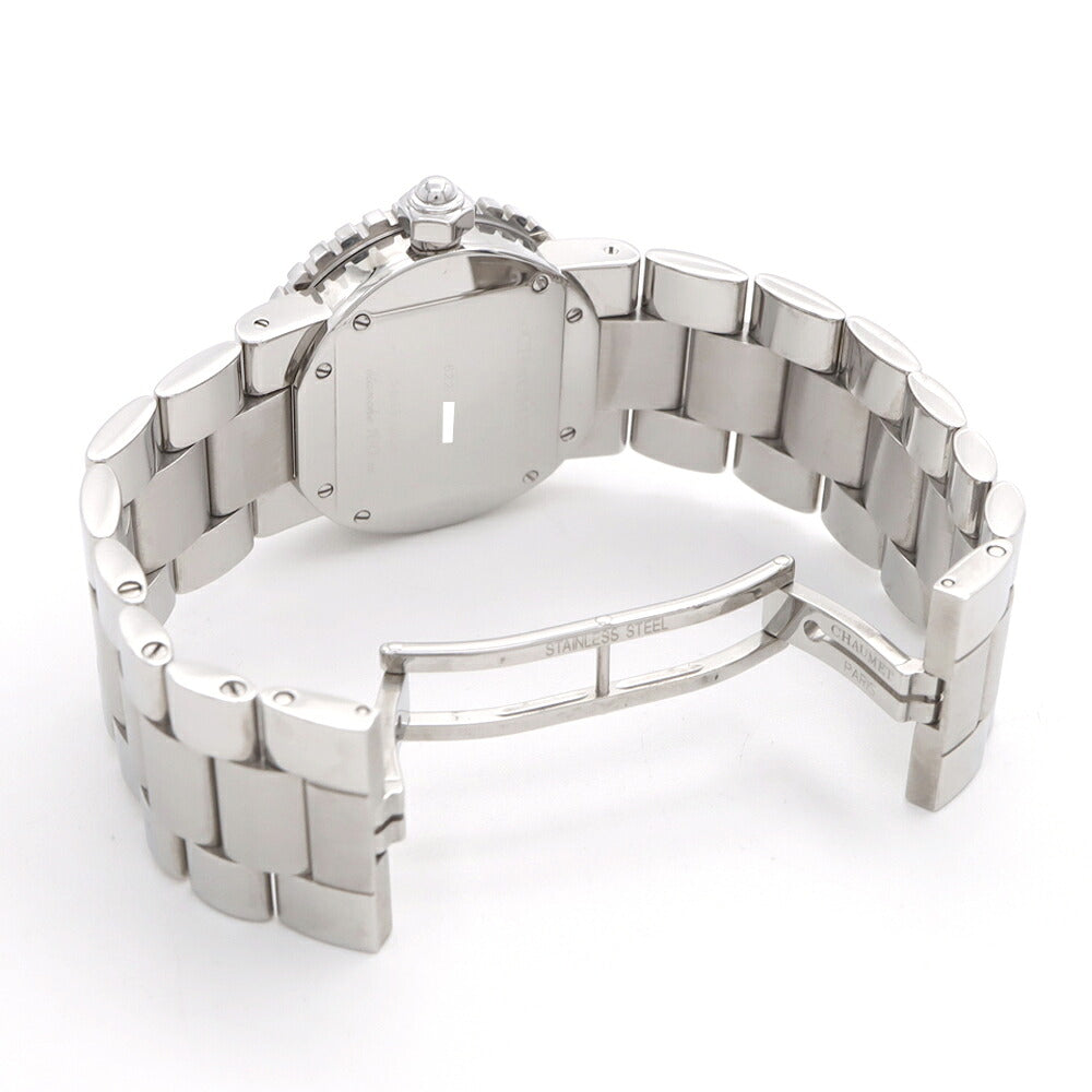 電池交換済 CHAUMET ショーメ クラスワン ダイヤベゼル 622 8Pダイヤ ダイヤモンド 100m防水 白 ホワイトシェル SS ステンレス レディース クォーツ【6ヶ月保証】【腕時計】【中古】
