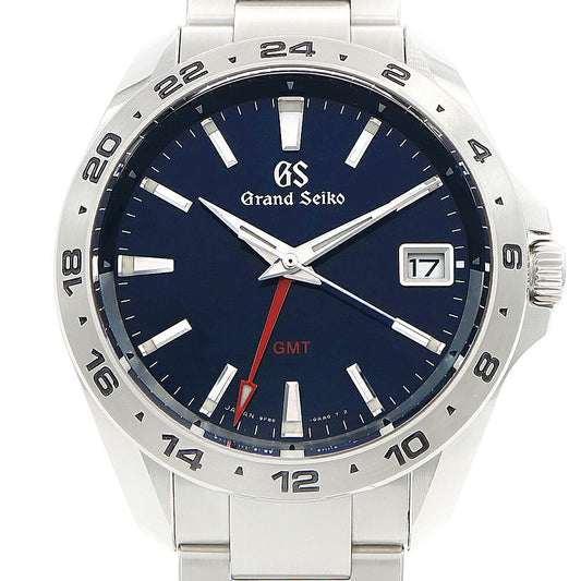電池交換済 SEIKO セイコー GS グランドセイコー スポーツコレクション GMT 9F86-0AB0 デイト 100m防水 青 ブルー SS ステンレス メンズ クォーツ【6ヶ月保証】【腕時計】【中古】