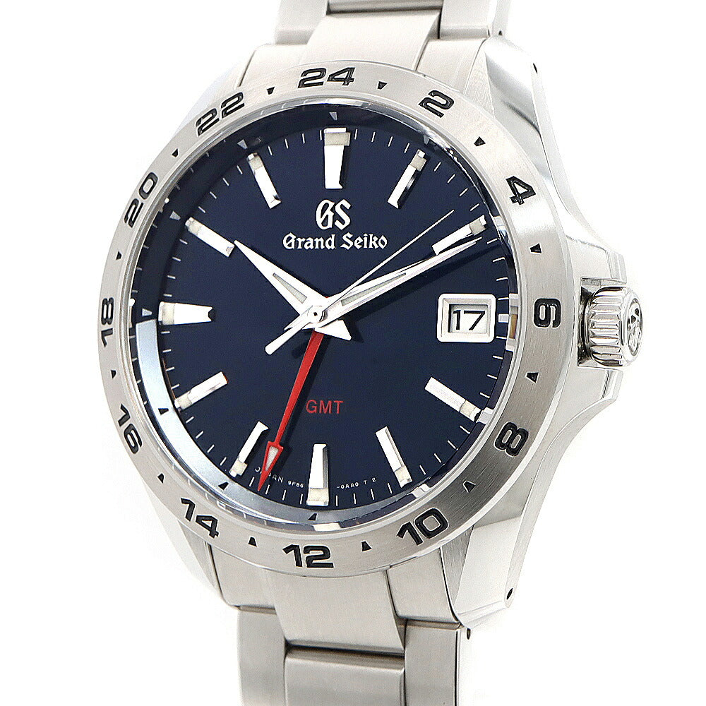 電池交換済 SEIKO セイコー GS グランドセイコー スポーツコレクション GMT 9F86-0AB0 デイト 100m防水 青 ブルー SS ステンレス メンズ クォーツ【6ヶ月保証】【腕時計】【中古】