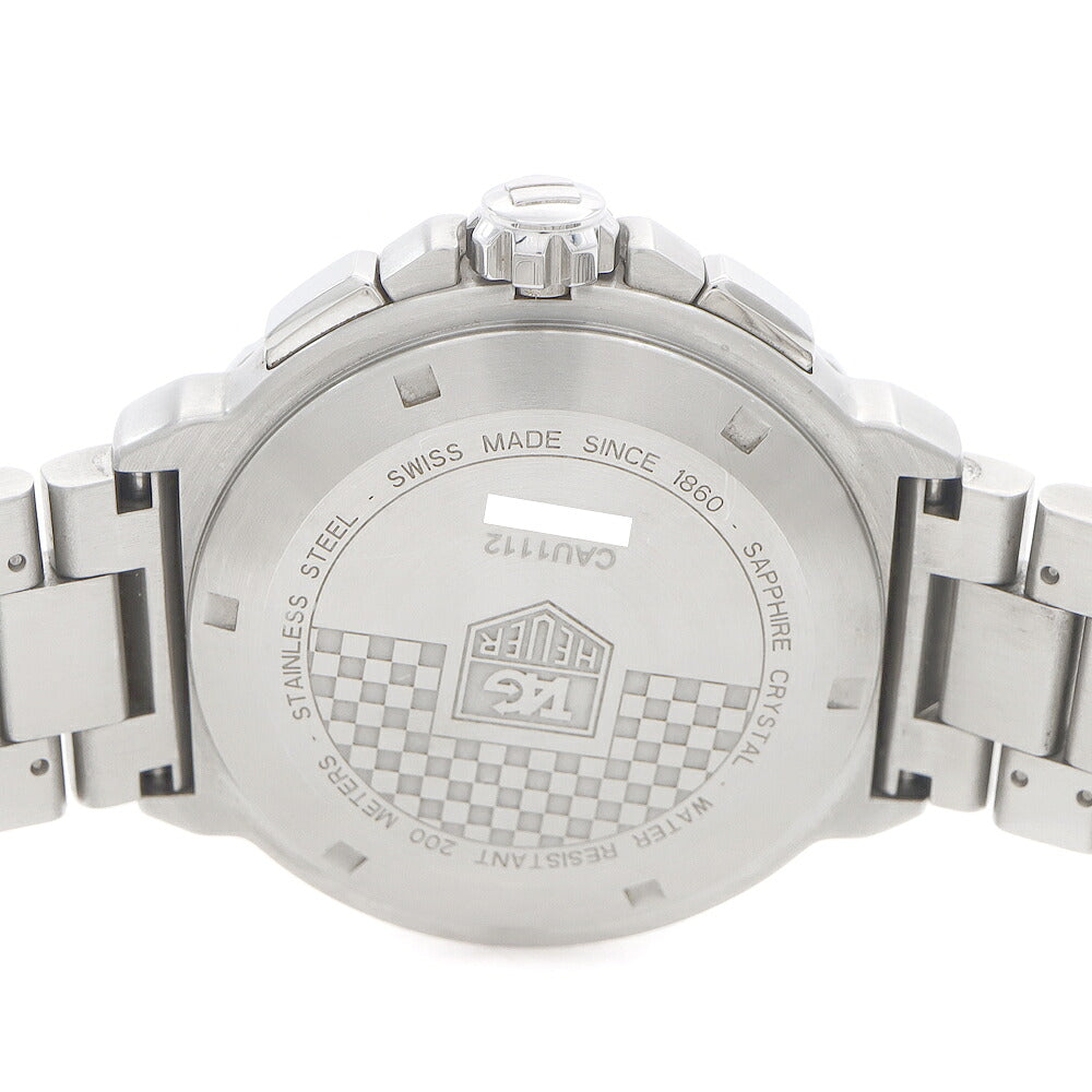 電池交換済 TAG Heuer タグホイヤー フォーミュラ１ クロノグラフ CAU1112 BA0858 デイト 200m防水 黒 ブラック SS ステンレス メンズ クォーツ フォーミュラー１【6ヶ月保証】【腕時計】【中古】