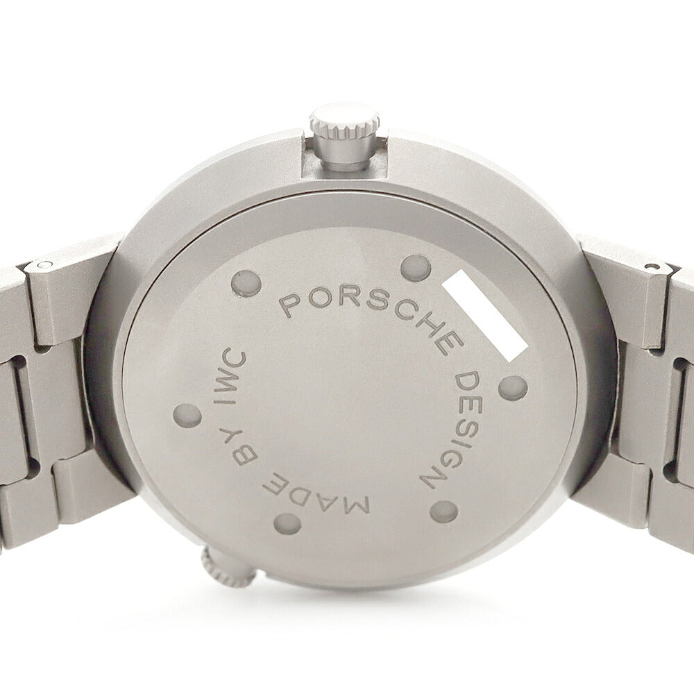 電池交換済 PORSCHE DESIGN By IWC ポルシェ デザイン トラベラーズウォッチ ワールドタイム IW382101 デイト ワールドタイム 黒 ブラック Ti チタン メンズ クォーツ【6ヶ月保証】【腕時計】【中古】