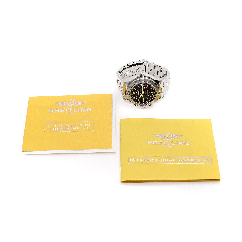 BREITLING ブライトリング コルト エアロマリン A17380 デイト 500ｍ防水 黒 ブラック SS ステンレス メンズ 自動巻き【6ヶ月保証】【腕時計】【中古】