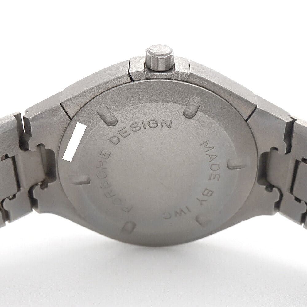 電池交換済 PORSCHE DESIGN By IWC ポルシェデザイン クロノグラフ IW373201 デイト 黒 ブラック Ti チタン メンズ クォーツ【6ヶ月保証】【腕時計】【中古】