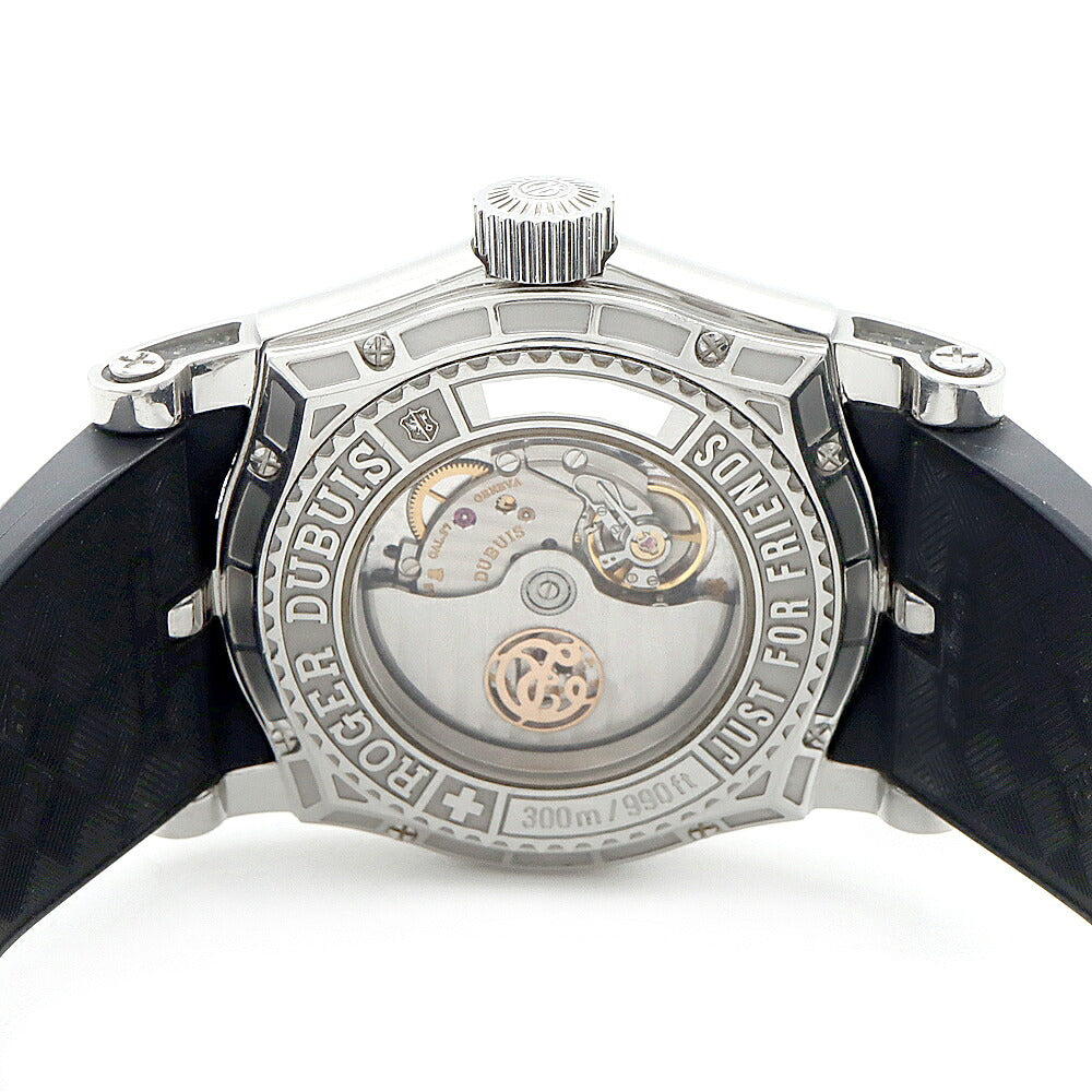 ROGER DUBUIS ロジェ デュブイ イージーダイバー 世界888本限定 SE46 57 9 3 53 300m防水 裏スケ シルバー SS ステンレス 純正ベルト 純正尾錠 メンズ 自動巻き【6ヶ月保証】【腕時計】【中古】