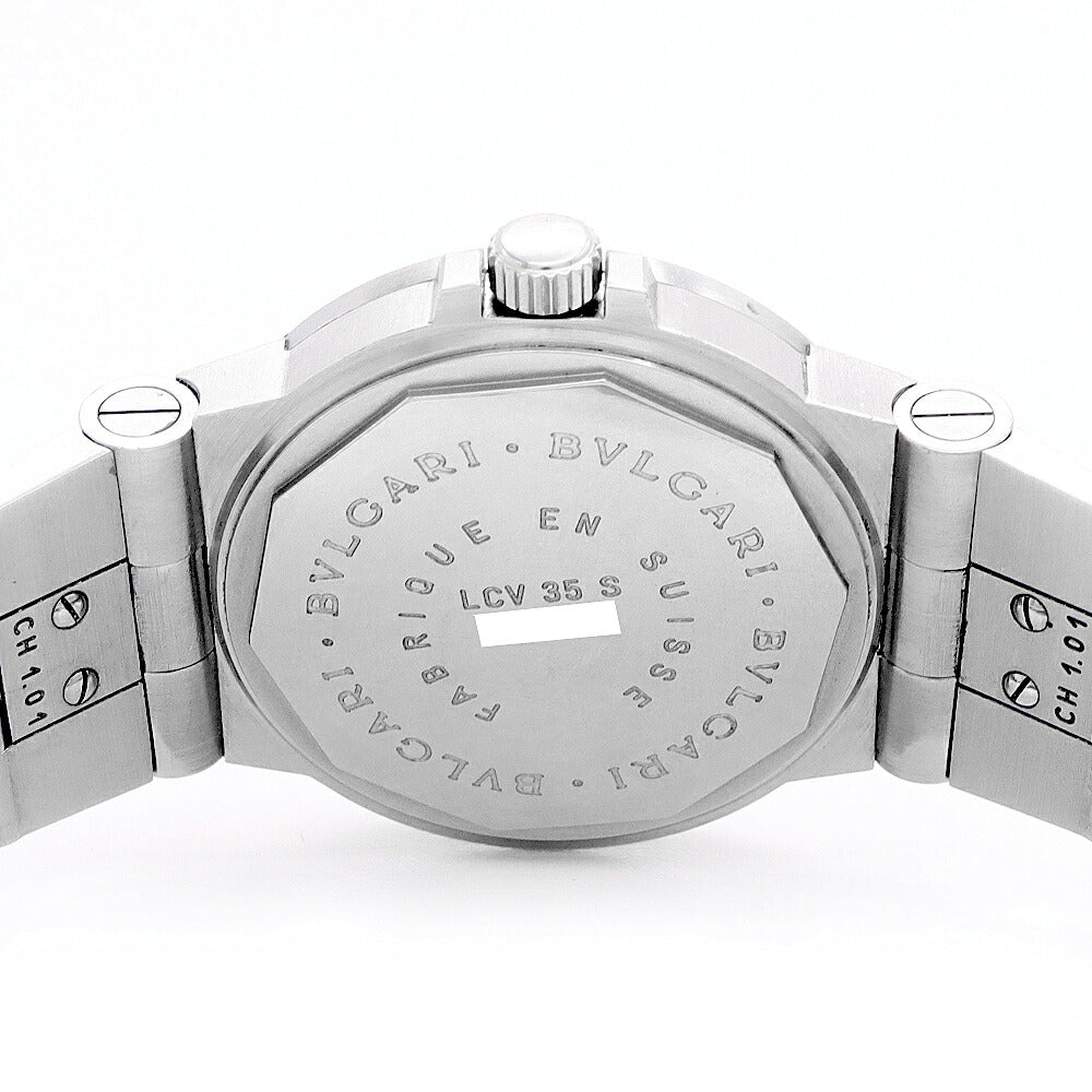 BVLGARI ブルガリ ディアゴノ スポーツ LCV35S デイト 黒 ブラック SS ステンレス メンズ 自動巻き【6ヶ月保証】【腕時計】【中古】