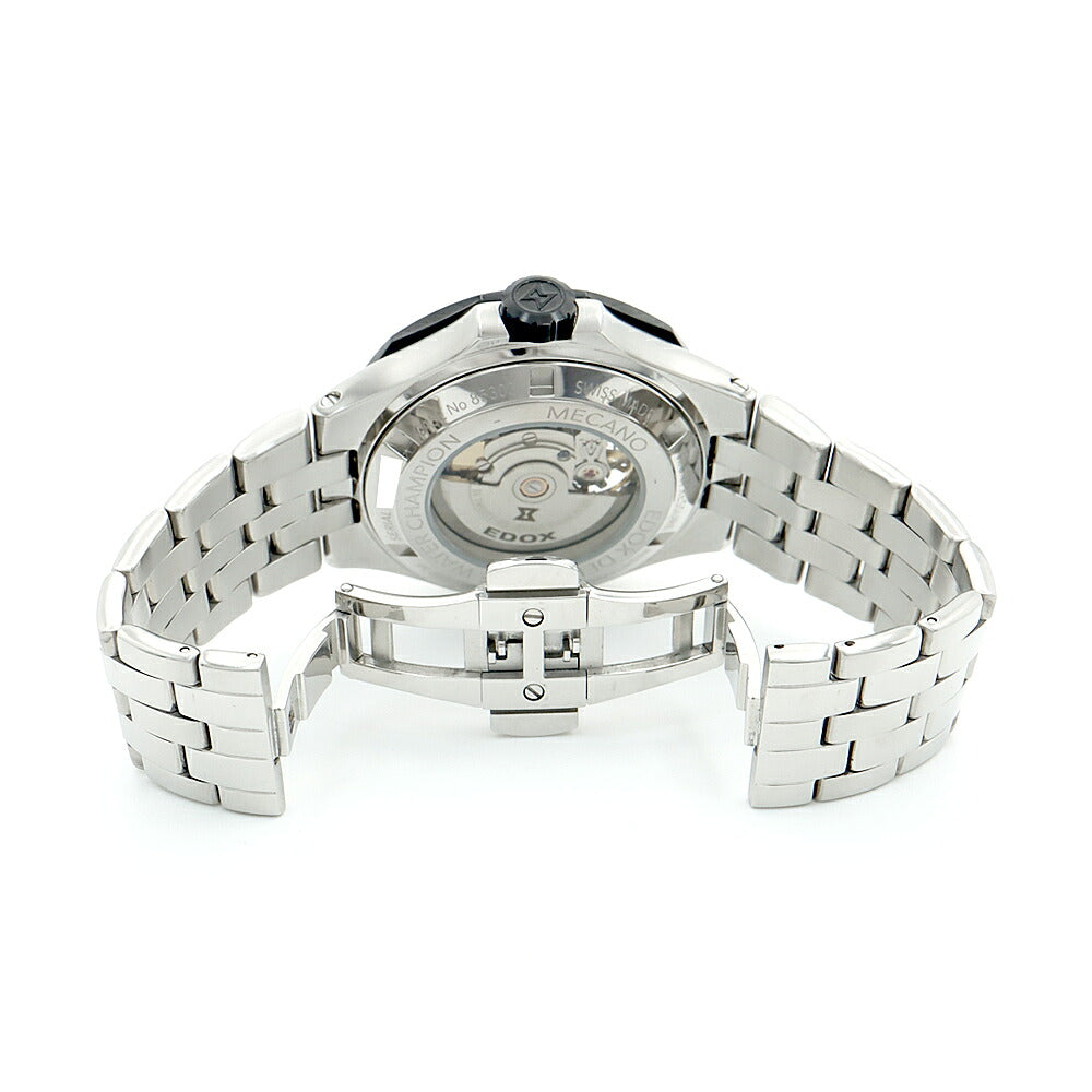内部点検済 EDOX エドックス デルフィン メカノ オートマティック 85303 200m防水 スケルトン SS ステンレス メンズ 自動巻き【6ヶ月保証】【腕時計】【中古】