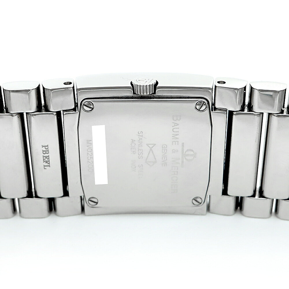 電池交換済 BAUME&MERCIER ボーム&メルシェ キャットウォーク ダイヤベゼル MV025200 純正ダイヤモンド ミラーダイヤル シルバー SS ステンレス レディース クォーツ【6ヶ月保証】【腕時計】【中古】