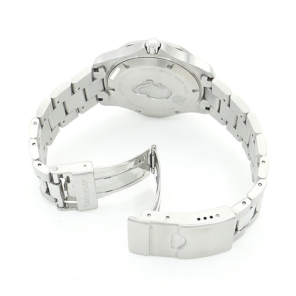 電池交換済 TAG Heuer タグホイヤー アクアレーサー WAF1112 BA0801 デイト 300m防水 シルバー SS ステンレス メンズ クォーツ【6ヶ月保証】【腕時計】【中古】