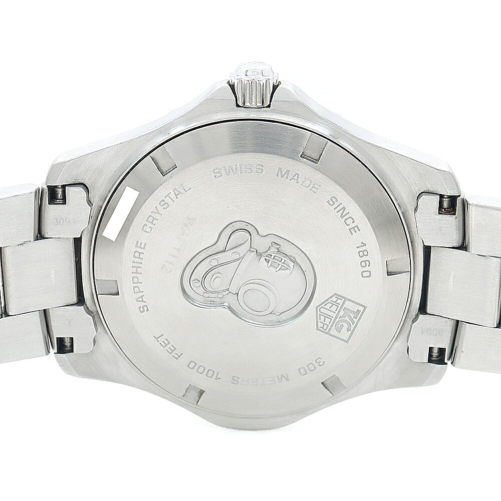 電池交換済 TAG Heuer タグホイヤー アクアレーサー WAF1112 BA0801 デイト 300m防水 シルバー SS ステンレス メンズ クォーツ【6ヶ月保証】【腕時計】【中古】