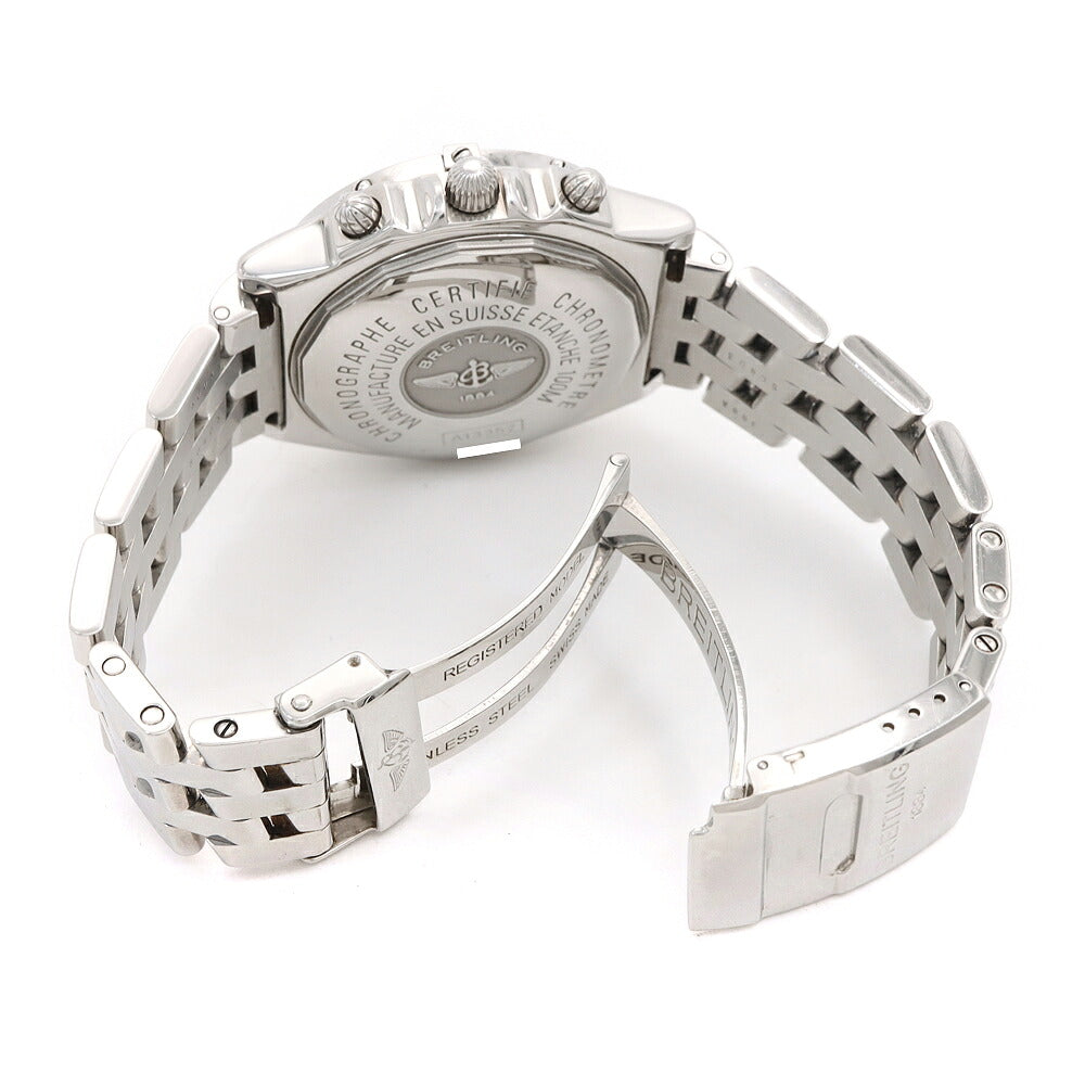 BREITLING ブライトリング クロノマット A13352 A147B45PA クロノグラフ デイト スモールセコンド 100m防水 黒 ブラック SS ステンレス メンズ 自動巻き【6ヶ月保証】【腕時計】【中古】