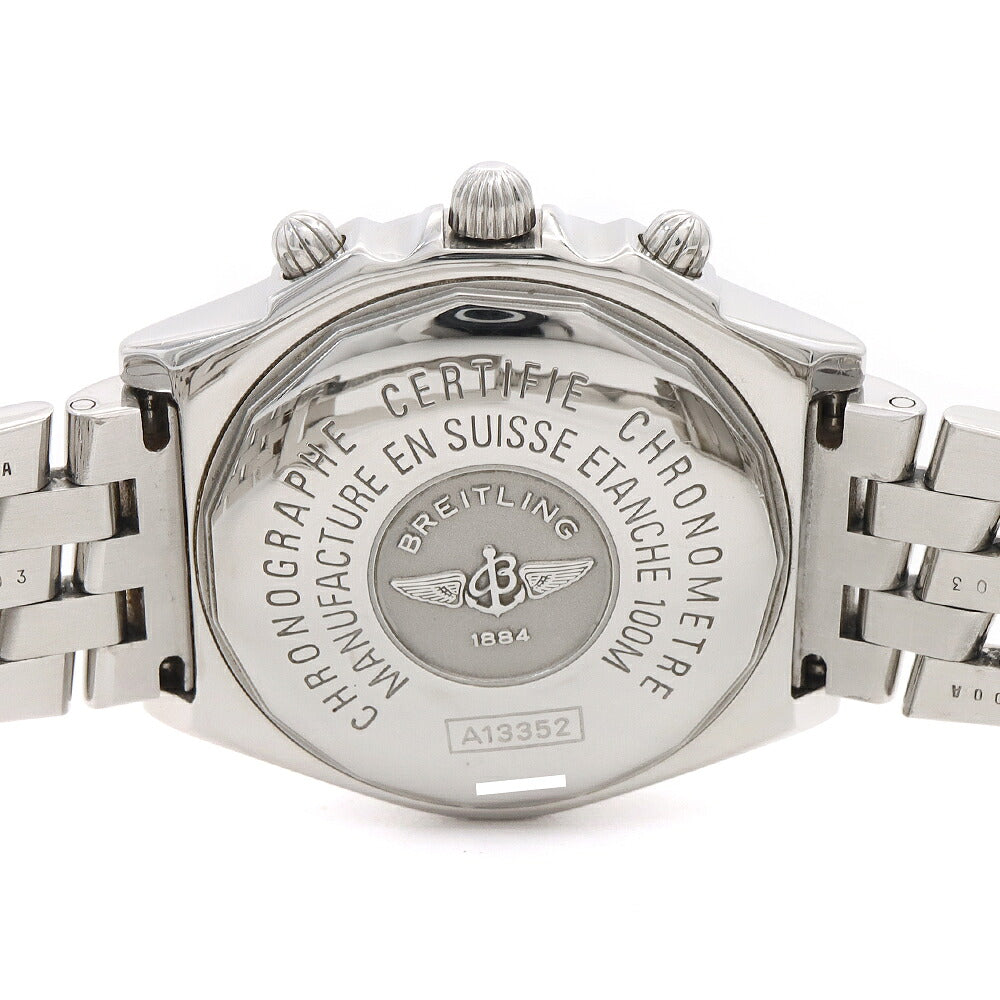 BREITLING ブライトリング クロノマット A13352 A147B45PA クロノグラフ デイト スモールセコンド 100m防水 黒 ブラック SS ステンレス メンズ 自動巻き【6ヶ月保証】【腕時計】【中古】