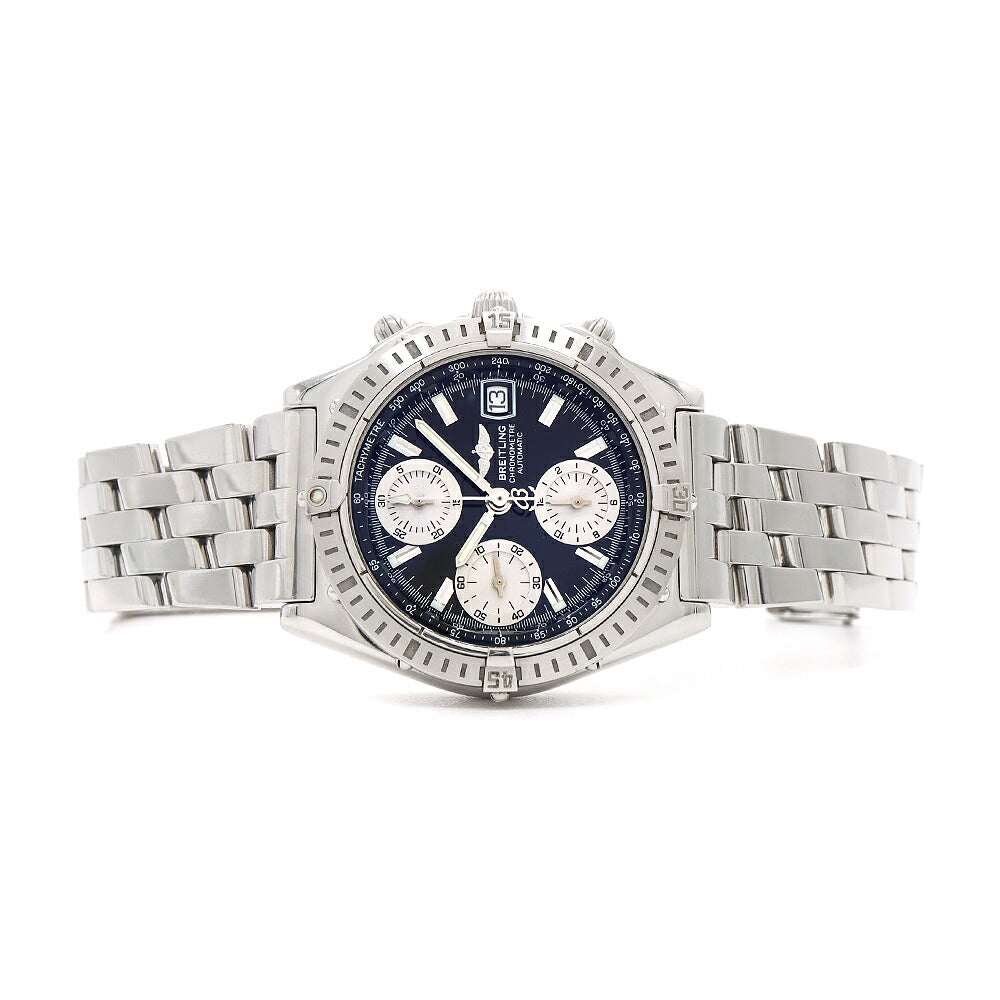 BREITLING ブライトリング クロノマット A13352 A147B45PA クロノグラフ デイト スモールセコンド 100m防水 黒 ブラック SS ステンレス メンズ 自動巻き【6ヶ月保証】【腕時計】【中古】