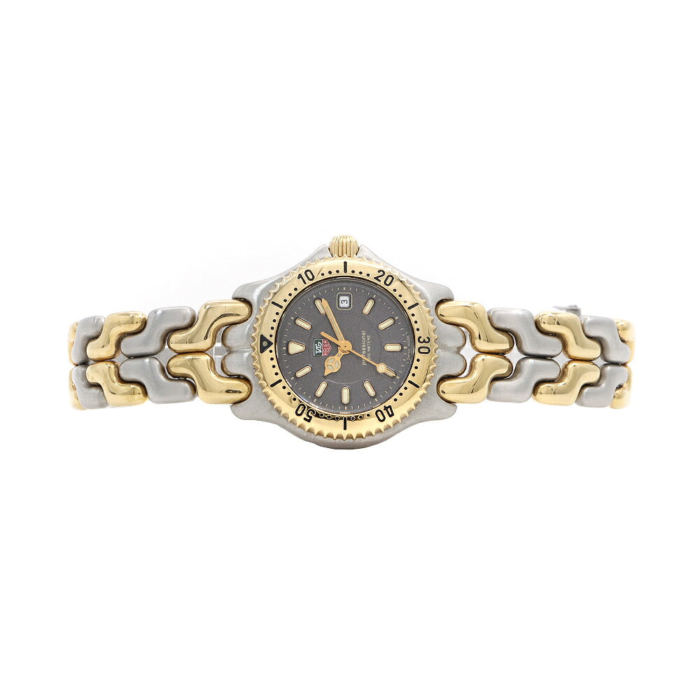 電池交換済 TAG Heuer タグホイヤー S/el セル プロフェッショナル WG1320-2 デイト 200m防水 グレー SS ステンレス YGP イエローゴールド コンビ レディース クォーツ【6ヶ月保証】【腕時計】【中古】