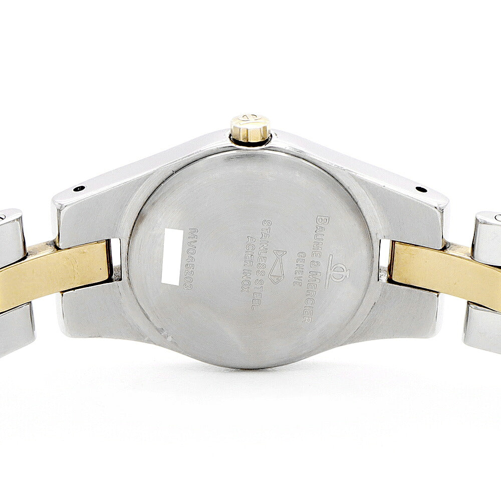 電池交換済 BAUME＆MERCIER ボーム&メルシェ リネア MV045203 ゴールド YGP イエローゴールド SS ステンレス コンビ レディース クォーツ【6ヶ月保証】【腕時計】【中古】