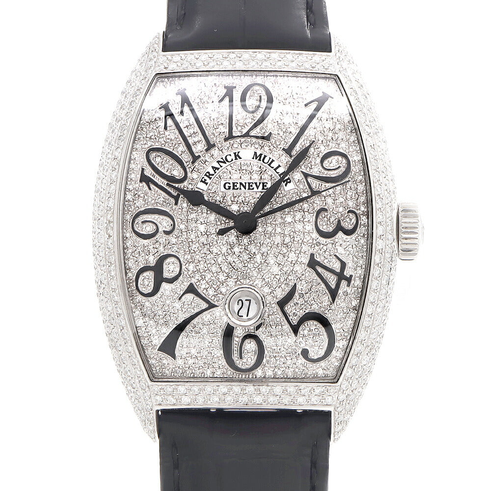 FRANCK MULLER フランクミュラー トノーカーベックス ダイヤベゼル ダイヤ文字盤 8880BSCDT ダイヤモンド デイト SS ステンレス アフターダイヤ メンズ 自動巻き【6ヶ月保証】【中古】【腕時計】