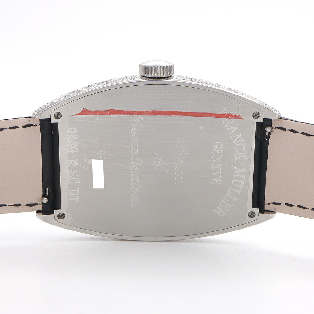 FRANCK MULLER フランクミュラー トノーカーベックス ダイヤベゼル ダイヤ文字盤 8880BSCDT ダイヤモンド デイト SS ステンレス アフターダイヤ メンズ 自動巻き【6ヶ月保証】【中古】【腕時計】