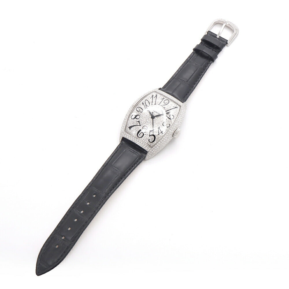 FRANCK MULLER フランクミュラー トノーカーベックス ダイヤベゼル ダイヤ文字盤 8880BSCDT ダイヤモンド デイト SS ステンレス アフターダイヤ メンズ 自動巻き【6ヶ月保証】【中古】【腕時計】