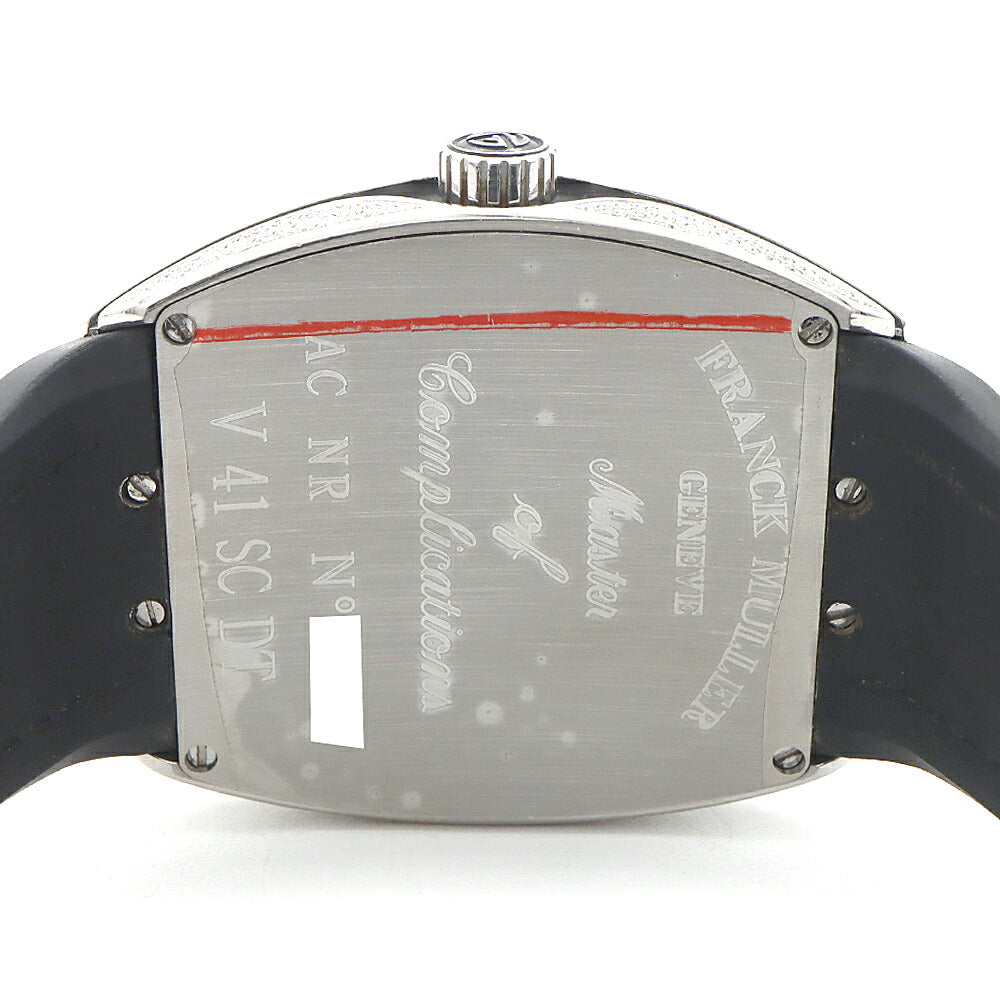FRANCK MULLER フランクミュラー ヴァンガード ダイヤベゼル V41SCDT ダイヤモンド ダイヤ文字盤 デイト SS ステンレス アフターダイヤ メンズ 自動巻き【6ヶ月保証】【中古】【腕時計】