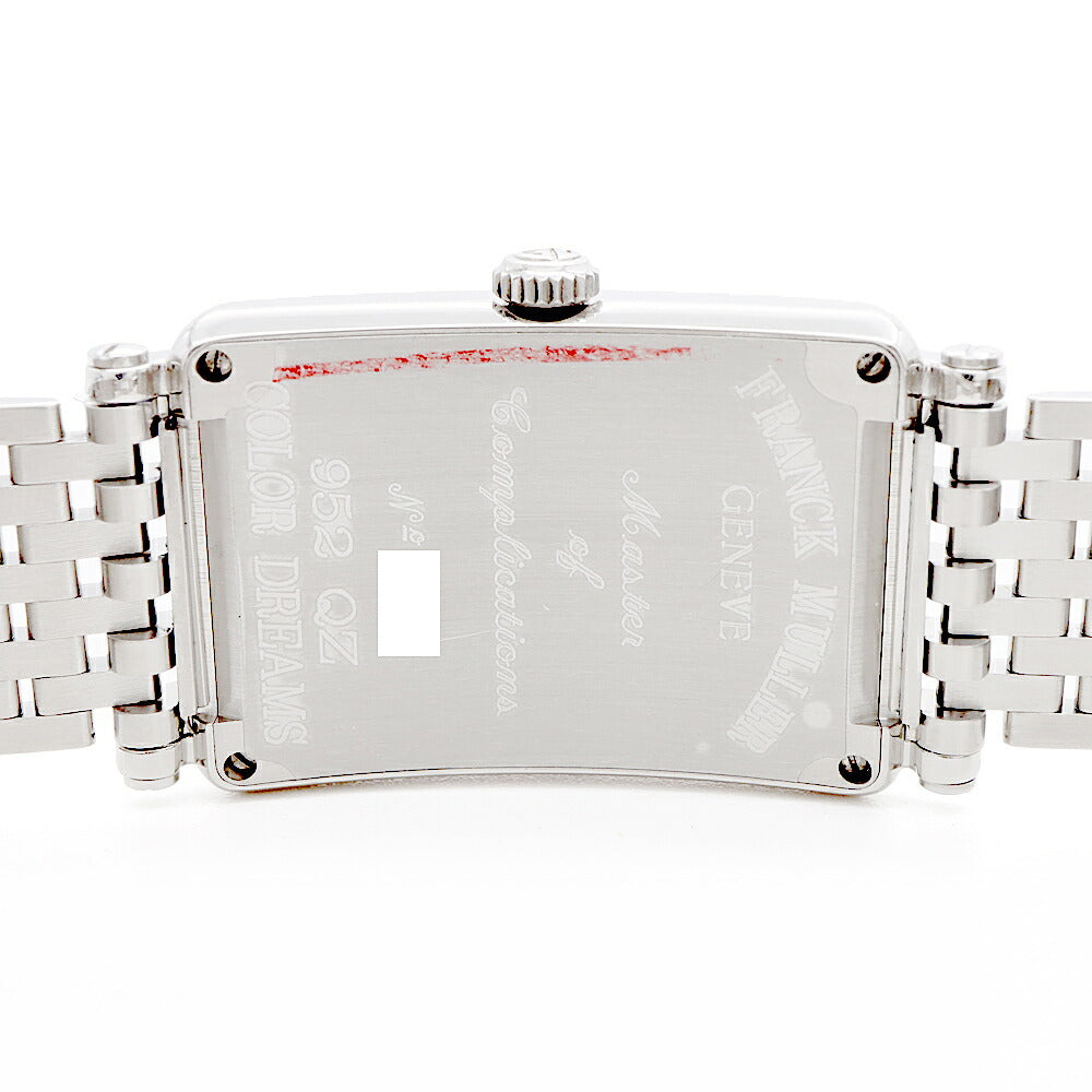電池交換済 FRANCK MULLER フランクミュラー ロングアイランド カラードリーム ダイヤベゼル 952QZ ダイヤモンド ダイヤ文字盤 SS ステンレス アフターダイヤ レディース クォーツ【6ヶ月保証】【中古】【腕時計】