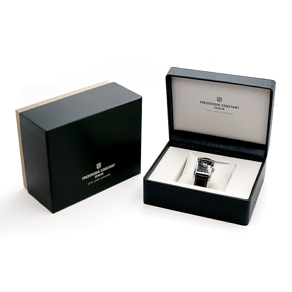 内部点検済 FREDERIQUE CONSTANT フレデリックコンスタント クラシック カレ ハートビート FC-303/310/315X4C34/6 オープンハート 裏スケ 黒 ブラック SS ステンレス 純正ベルト 純正尾錠 メンズ 自動巻き【6ヶ月保証】【腕時計】【中古】