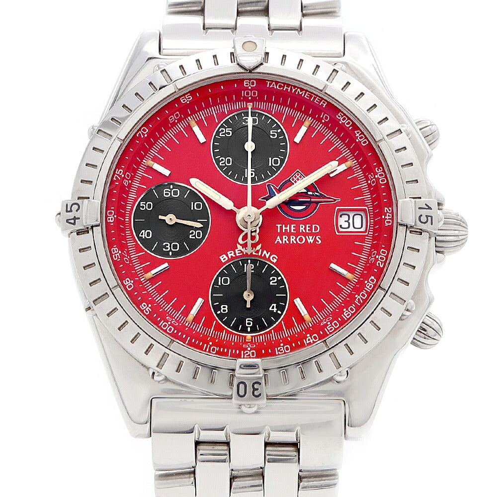 BREITLING ブライトリング クロノマット レッドアローズ 世界1965本限定 クロノグラフ A13050.1 100m防水 デイト スモールセコンド 赤 レッド SS ステンレス メンズ 自動巻き【6ヶ月保証】【腕時計】【中古】