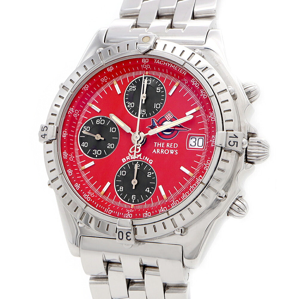 BREITLING ブライトリング クロノマット レッドアローズ 世界1965本限定 クロノグラフ A13050.1 100m防水 デイト スモールセコンド 赤 レッド SS ステンレス メンズ 自動巻き【6ヶ月保証】【腕時計】【中古】