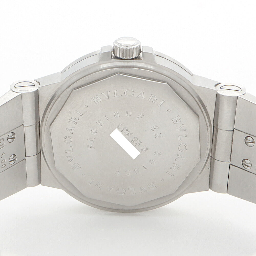 BVLGARI ブルガリ ディアゴノ スポーツ LCV35S デイト 白 ホワイト SS ステンレス メンズ 自動巻き【6ヶ月保証】【腕時計】【中古】