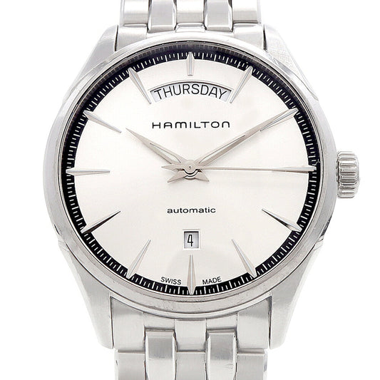 HAMILTON ハミルトン ジャズマスター デイデイト オート H425650 H42565151 裏スケ 50ｍ防水 シルバー SS ステンレス メンズ 自動巻き【6ヶ月保証】【腕時計】【中古】