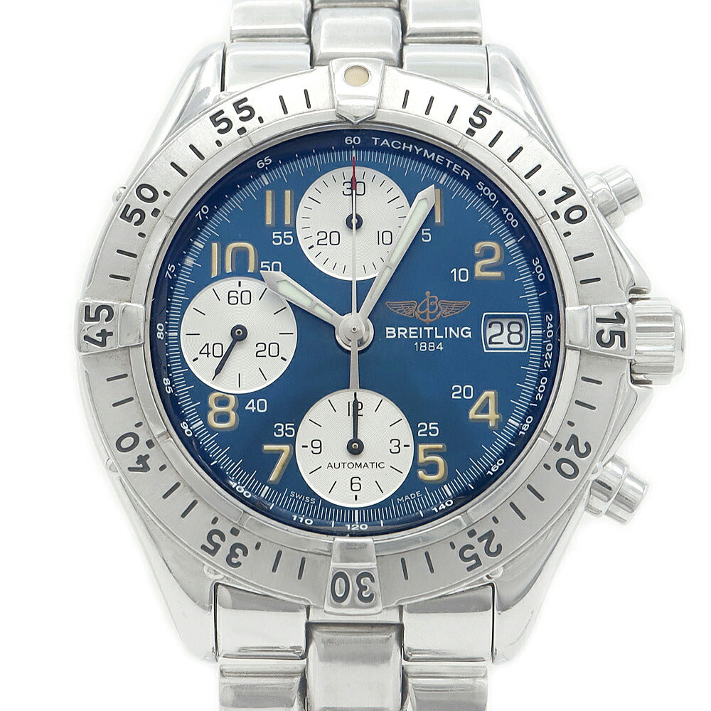 BREITLING ブライトリング コルト クロノグラフ A13035.1 デイト 100m防水 スモールセコンド 青 ブルー SS ステンレス メンズ 自動巻き【6ヶ月保証】【腕時計】【中古】