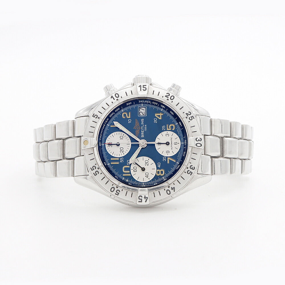 BREITLING ブライトリング コルト クロノグラフ A13035.1 デイト 100m防水 スモールセコンド 青 ブルー SS ステンレス メンズ 自動巻き【6ヶ月保証】【腕時計】【中古】