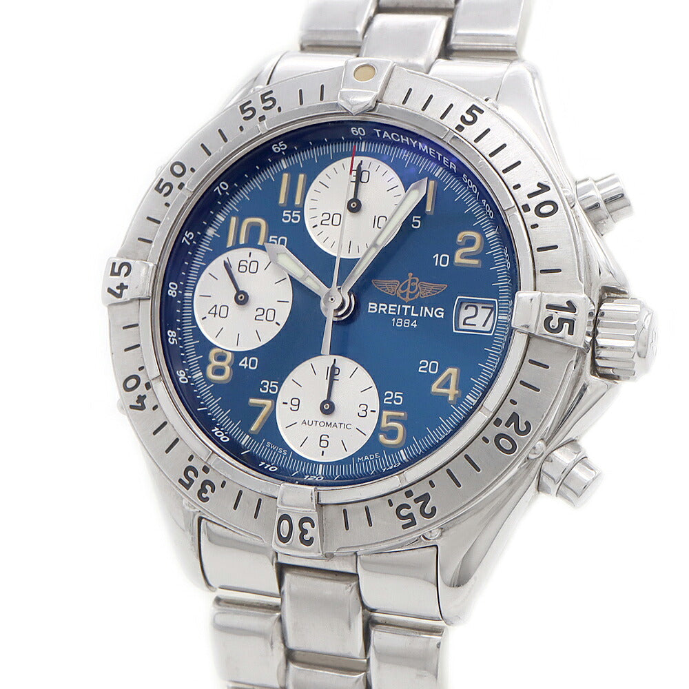 BREITLING ブライトリング コルト クロノグラフ A13035.1 デイト 100m防水 スモールセコンド 青 ブルー SS ステンレス メンズ 自動巻き【6ヶ月保証】【腕時計】【中古】