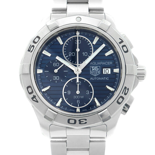 TAG Heuer タグホイヤー アクアレーサー キャリバー16 クロノグラフ CAP2112 BA0833 デイト 300m防水 青 ブルー SS ステンレス メンズ 自動巻き【6ヶ月保証】【腕時計】【中古】