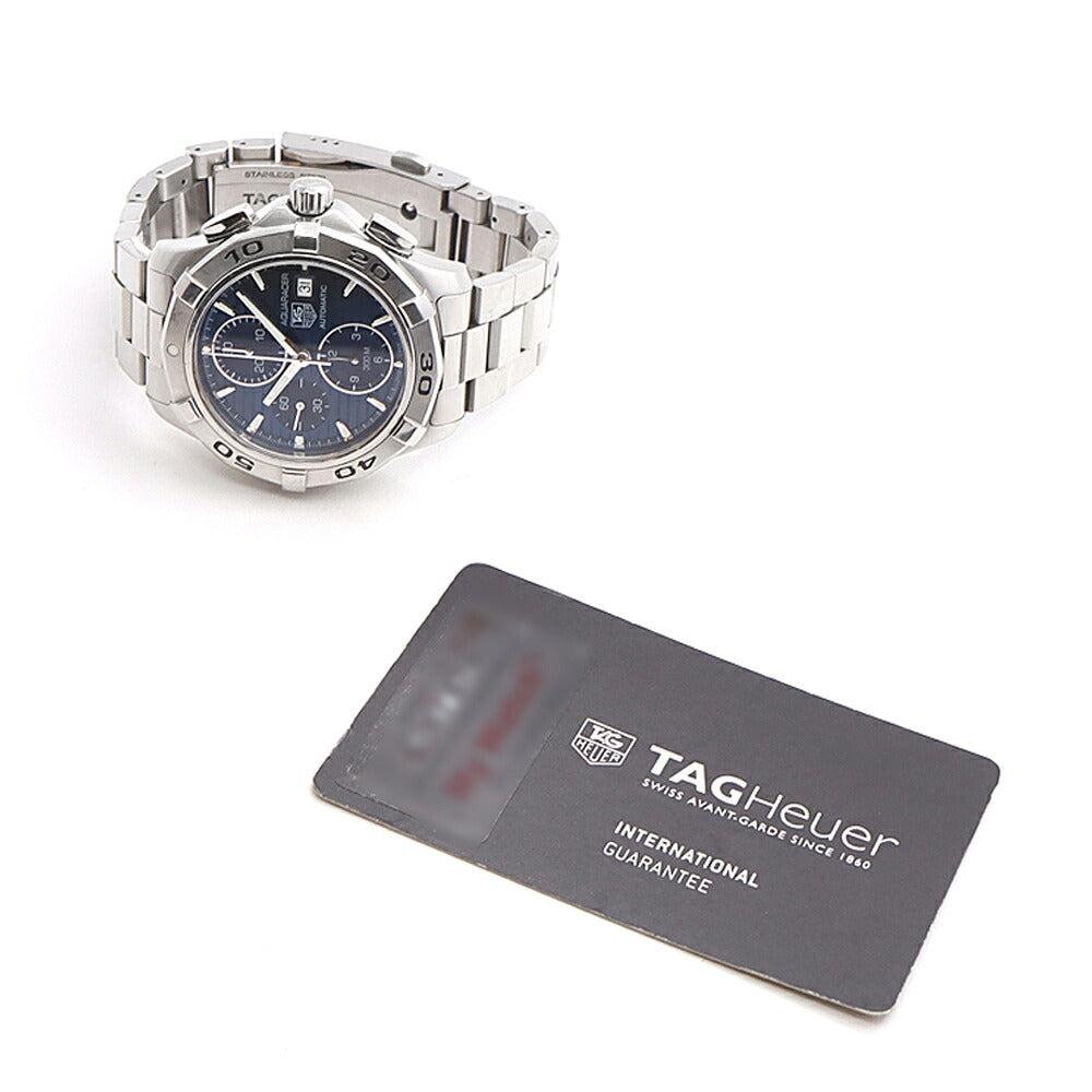 TAG Heuer タグホイヤー アクアレーサー キャリバー16 クロノグラフ CAP2112 BA0833 デイト 300m防水 青 ブルー SS ステンレス メンズ 自動巻き【6ヶ月保証】【腕時計】【中古】