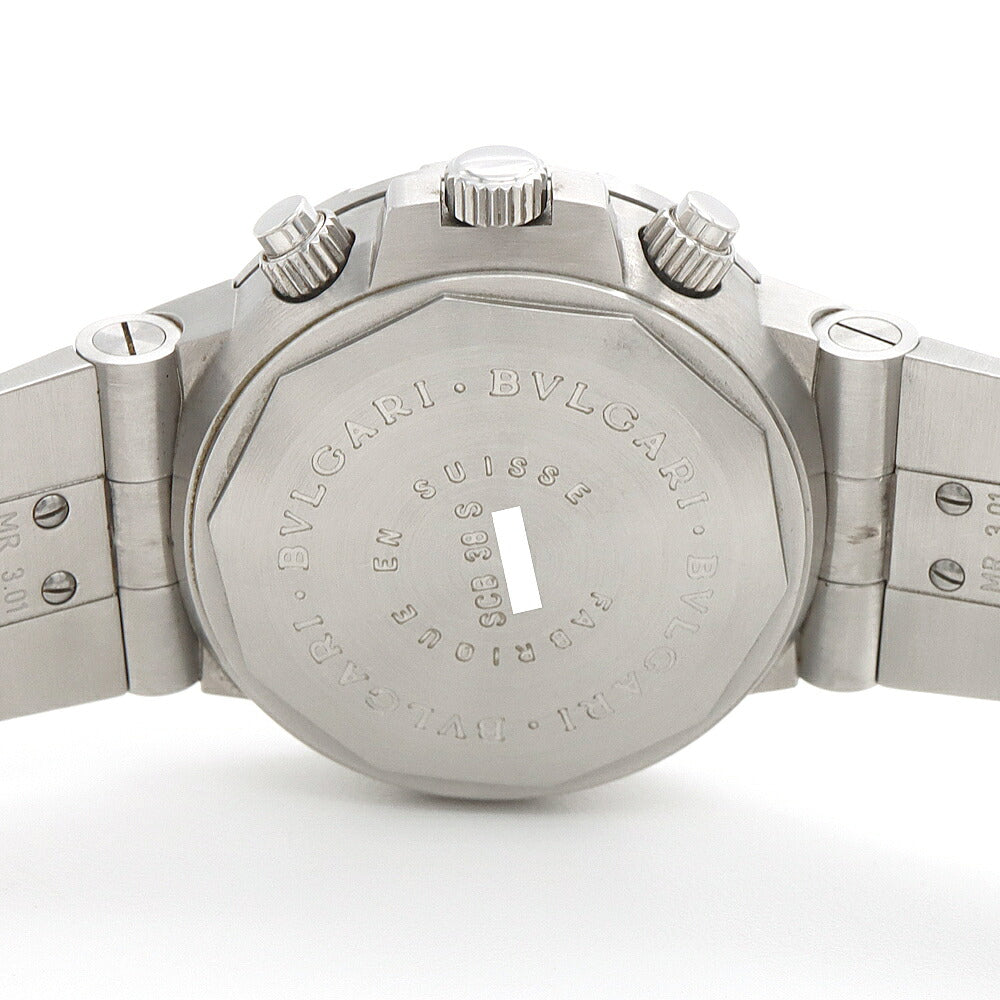内部点検済 BVLGARI ブルガリ ディアゴノ スクーバ FIFA100周年記念 世界限定999本 クロノグラフ SCB38S 白 ホワイト SS ステンレス メンズ 自動巻き【6ヶ月保証】【腕時計】【中古】