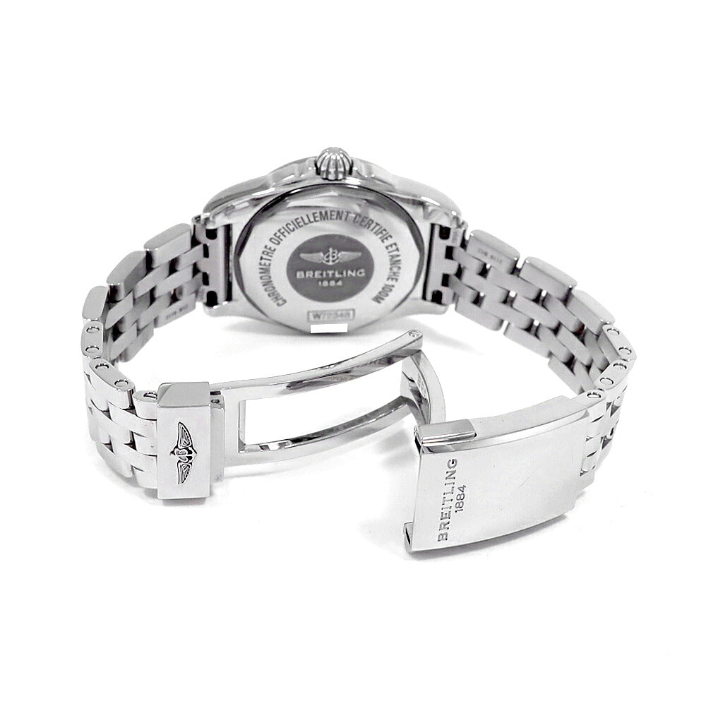電池交換済 BREITLING ブライトリング ギャラクティック 29 スリークT W72348 W72348121A1A1 デイト 100m防水 白 ホワイトシェル SS ステンレス レディース クォーツ 【6ヶ月保証】【腕時計】【中古】