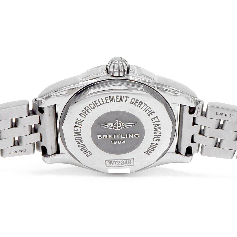 電池交換済 BREITLING ブライトリング ギャラクティック 29 スリークT W72348 W72348121A1A1 デイト 100m防水 白 ホワイトシェル SS ステンレス レディース クォーツ 【6ヶ月保証】【腕時計】【中古】