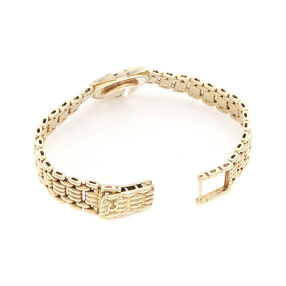 電池交換済 Chopard ショパール ハッピーダイヤモンド 20/6392 4119/1 ダイヤベゼル ダイヤモンド 5Pムービングダイヤ 白 ホワイト K18YG イエローゴールド 金無垢 レディース クォーツ【6ヶ月保証】【腕時計】【中古】