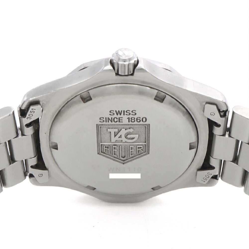 電池交換済 TAG Heuer タグホイヤー 2000 エクスクルーシブ WN1110 デイト 200m防水 黒 ブラック SS ステンレス メンズ クォーツ【6ヶ月保証】【腕時計】【中古】
