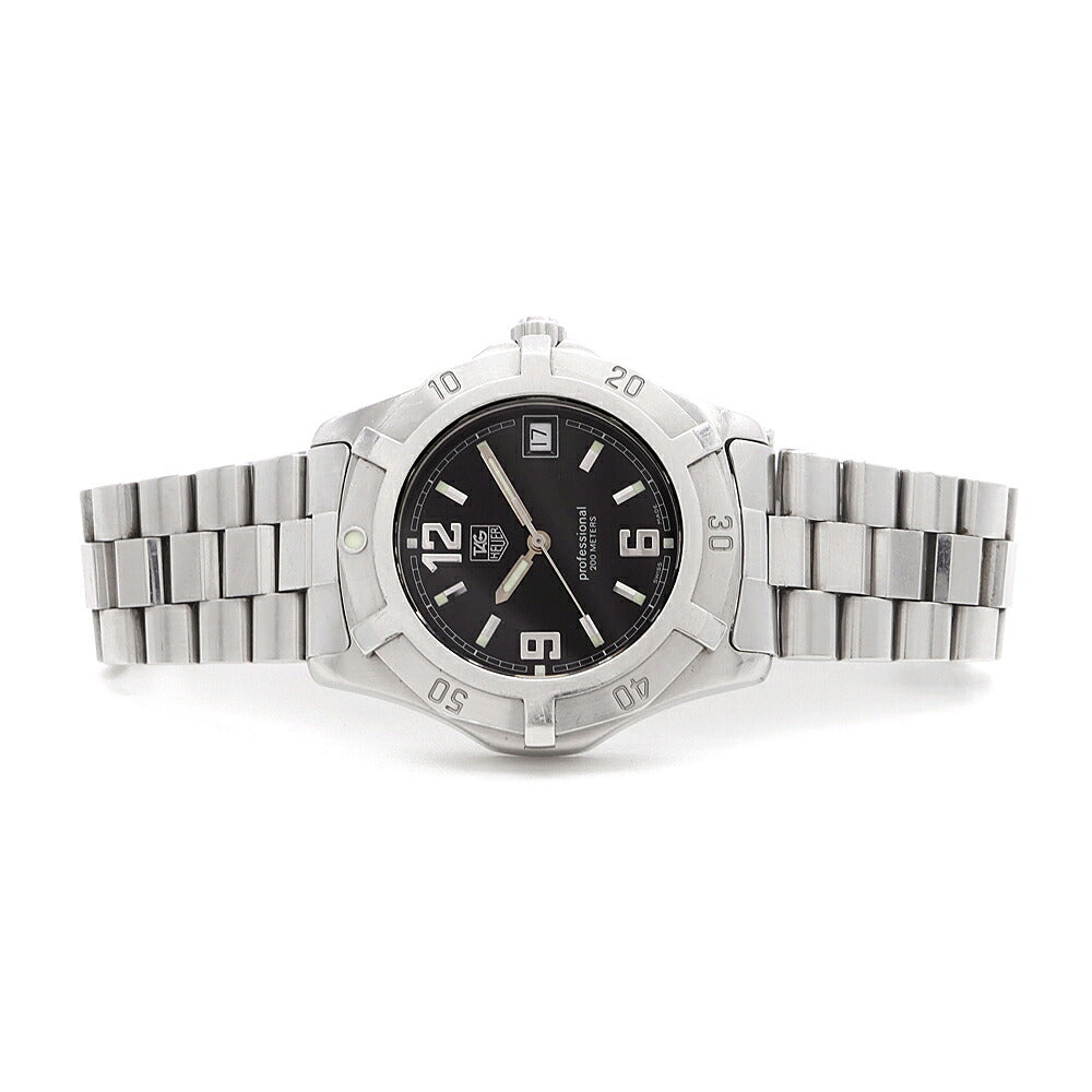 電池交換済 TAG Heuer タグホイヤー 2000 エクスクルーシブ WN1110 デイト 200m防水 黒 ブラック SS ステンレス メンズ クォーツ【6ヶ月保証】【腕時計】【中古】