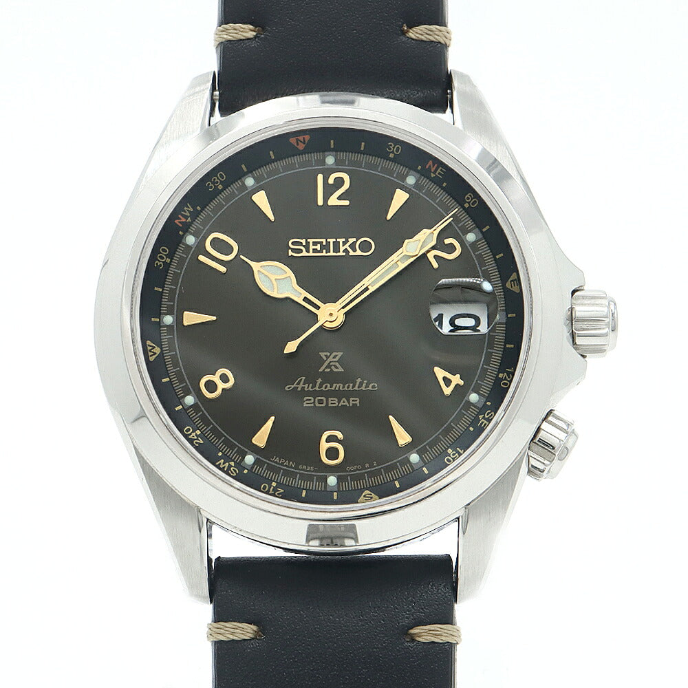 SEIKO セイコー プロスペックス アルピニスト 6R35-00E0 デイト 200m防水 緑 グリーン SS ステンレス メンズ 自動巻き【6ヶ月保証】【腕時計】【中古】