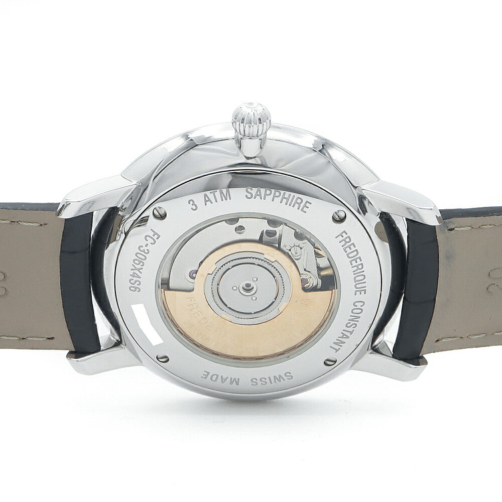 FREDERIQUE CONSTANT フレデリックコンスタント スリムライン FC-306X4S6 デイト 黒 ブラック SS ステンレス 純正ベルト 純正尾錠 メンズ 自動巻き【6ヶ月保証】【腕時計】【中古】