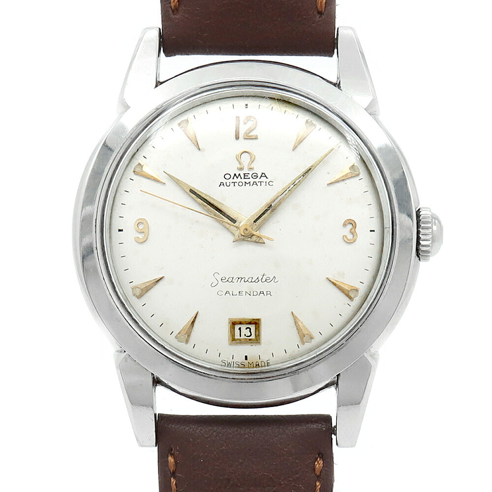 OMEGA オメガ シーマスター カレンダー 2627-5SC Cal.353 17石 デイト アイボリー SS ステンレス メンズ 自動巻き アンティーク ヴィンテージ【腕時計】【中古】