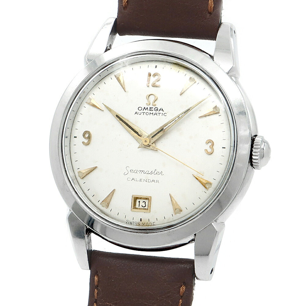 OMEGA オメガ シーマスター カレンダー 2627-5SC Cal.353 17石 デイト アイボリー SS ステンレス メンズ 自動巻き アンティーク ヴィンテージ【腕時計】【中古】