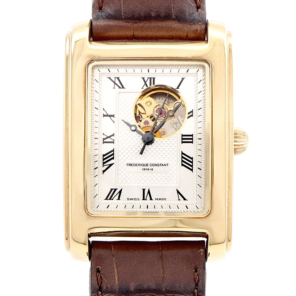 内部点検済 FREDERIQUE CONSTANT フレデリックコンスタント クラシック カレ ハートビート 30m防水 シルバー SS ステンレス YGP イエローゴールド 純正ベルト 純正尾錠 メンズ 自動巻き【6ヶ月保証】【腕時計】【中古】